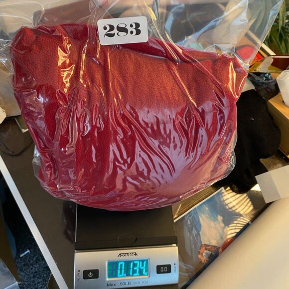 VTG Lands' End Red Polartec Full Zip Fleece Jacket Pockets Womens Size M(10-12) - Picture 12 of 12